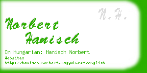 norbert hanisch business card